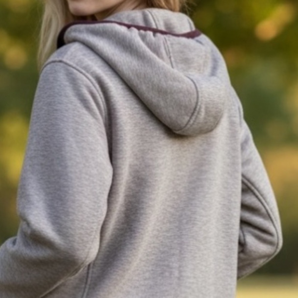New Balance Melange Cocoa Fleece Full-Zip Hoodie with Chocolate Accents•XL - Picture 8 of 12